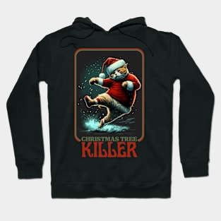 Christmas Tree Killer Retro Vintage Cat xmas Christmas Hoodie